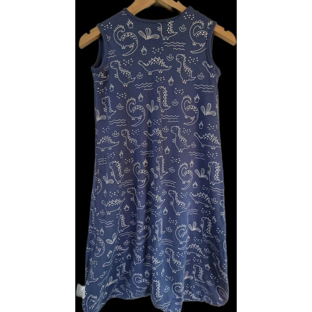 Baby Toddler Sleep Sack 0.5 TOG Blue Dinosaur Cotton 2-Way Zipper XL 2T New